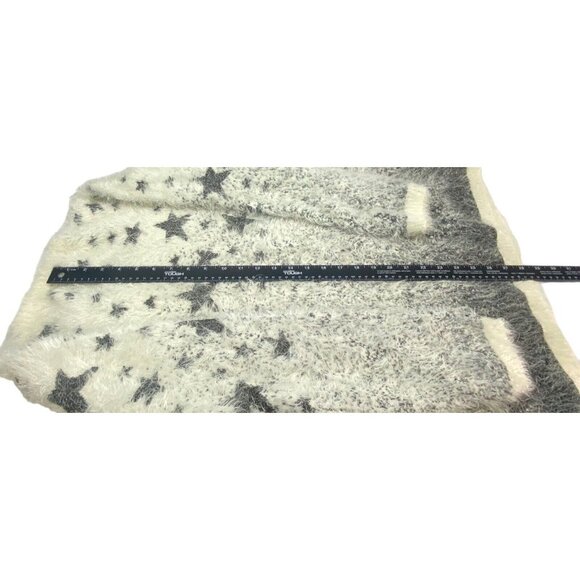 LAUREN MICHELLE Women Eyelash Stars Pullover Sweater Sz XL White Metallic 29-11 - Picture 9 of 13